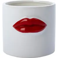 Intratuin Bloempot Lip Wit / Rood D 14 H 13 Cm