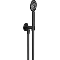 Hotbath Cobber M446 Handdouche Set Rond Met Watertoevoer - Gepolijst Zwart PVD - Messing - Kranen, Douchekranen, Handdouches - 8721333320833 - Kranen, Douchekranen, Handdouches