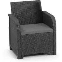 You do it Tuinstoel Allibert by KETER San Remo Synthetische rotan Donker grijs PP (65 x 63 x 74 cm)