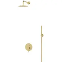 Maxaro Radius Regendouche Inbouw | Lichtgoud 20 cm Regendouche Eéngreeps
