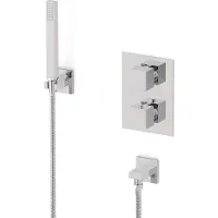 Maxaro Cubic inbouw douchekranenset | Chroom Thermostaatkraan met handdouche 1 stand