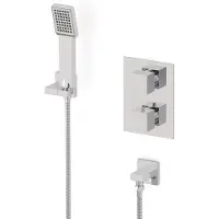Maxaro Cubic inbouw douchekranenset | Chroom Thermostaatkraan met handdouche 1 stand