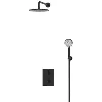 Maxaro Radius Regendouche Inbouw | Zwart 25 cm Regendouche Thermostatisch