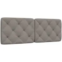 vidaXL Hoofdbordkussen 120 cm stof taupe