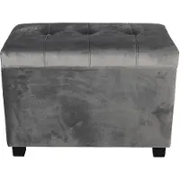 Clayre & Eef Poef 60x36x43 cm hout textiel rechthoek hocker