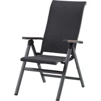 Mwh Prado standenstoel aluminium/textilene iron grey 2 stuks