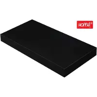 Hoppa! Wandplank | Voor boeken, foto's, decoratie | zwevende plank | 60 x 20 x 3,8 cm (BxDxH) | kantoorplank | Vintage Zwart