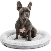Lionto donut hondenbed, wasbaar & met antislip onderzijde, Ø65 grijs
