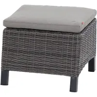 Siena Garden Corido Voetenbank Aluminium/Rotan Antraciet mat/Antraciet grijs inclusief Kussen