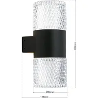 Orion LED-wandlamp buiten Monido, zwart, Aluminium, Modern, LED wandlamp buiten