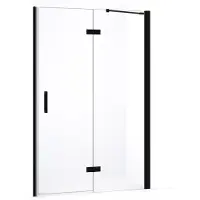 Maxaro Diamond Douchedeur | 110 cm Mat zwart Helder glas Draaideur | Douchedeur glas | Glazen Douchedeur | Nisdeur Douche