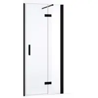 Maxaro Diamond Douchedeur | 80 cm Mat zwart Helder glas Draaideur | Douchedeur glas | Glazen Douchedeur | Nisdeur Douche