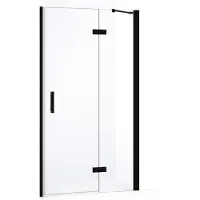Maxaro Diamond Douchedeur | 100 cm Mat zwart Helder glas Draaideur | Douchedeur glas | Glazen Douchedeur | Nisdeur Douche