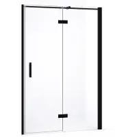 Maxaro Diamond Douchedeur | 110 cm Mat zwart Helder glas Draaideur | Douchedeur glas | Glazen Douchedeur | Nisdeur Douche