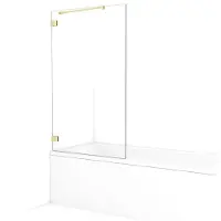 Maxaro Diamond Badwand 90cm Lichtgoud Helder Glas 8mm Veiligheidsglas | Badwand | Badwand Glas | Badscherm | Glazen Badwand