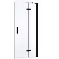 Maxaro Diamond Douchedeur | 80 cm Mat zwart Helder glas Draaideur | Douchedeur glas | Glazen Douchedeur | Nisdeur Douche