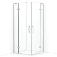 Maxaro Diamond Douchecabine | 90x90 cm Chroom Helder glas Draaideur Vierkant | Douchecabine | Glazen Douche Cabine