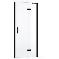 Maxaro Diamond Douchedeur | 80 cm Mat zwart Helder glas Draaideur | Douchedeur glas | Glazen Douchedeur | Nisdeur Douche