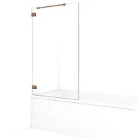 Maxaro Diamond Badwand 85 cm Koper Helder Glas | Badwand | Badwand Glas | Badscherm | Glazen Badwand