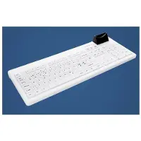 Contour Design Hygiëne Smart Card Desktop Toetsenbord Verzegeld USB Zwart/Wit (NL, Bedraad), Toetsenbord, Zwart, Wit