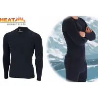 Heat Essentials Thermo Shirt Heren - Merinowol Shirt - Navy - Maat XL - Thermokleding Heren - Merino