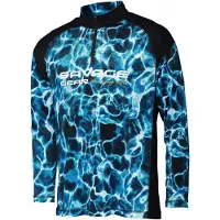 Savage Gear Marine Uv Long Sleeve T-shirt Blauw XL Man