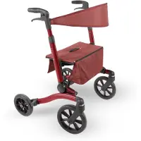 Vitility Rollator met dubbel vouwsysteem - Sequoiarood
