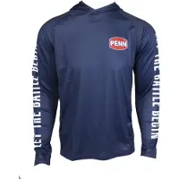 Penn Pro Hooded Uv Long Sleeve T-shirt Blauw S Man