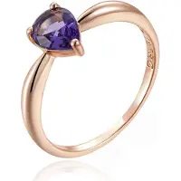 Cilla Jewels Damesring met Diep Paarse Druppelvormige Zirkonia-18mm
