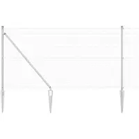 vidaXL gelast draadhek met grondpennen 50 x 1,2 m Gegalvaniseerd staal