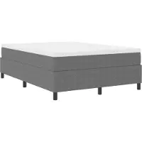 vidaXL Boxspring bed Lichtgrijs en wit 160 x 200 cm Corduroy stof