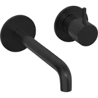 Hotbath COBBER Afbouwdeel tbv Inbouw wastafelkraan 18cm uitloop MBP Geborsteld zwart PVD CB105EXT18MBP