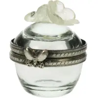 MEA Potje glas met deksel bloem Ø5x7cm