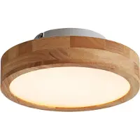 QAZQA Scandinavische plafondlamp hout 30cm incl. LED dimbaar - Pecker