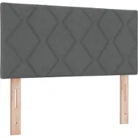 vidaXL Hoofdbord Donkergrijs 90 cm Stof