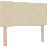 vidaXL Hoofdbord Crème Stof