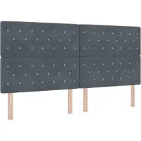 vidaXL Hoofdbord Donkergrijs 200 cm Fluweel