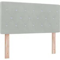 vidaXL Hoofdbord Lichtgrijs 100 cm Fluweel