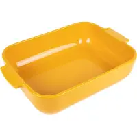 Peugeot Appolia keramiek schaal 22x32 cm Saffron yellow