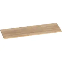 Brauer Ocean Slim Topblad 139,4x46cm - Massief Eiken - Vingerlas Eiken Grijs - Badkamermeubels, Wastafelbladen - 8720359350633