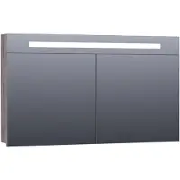 Brauer Promise Spiegelkast 120x70cm MFC 2 Deuren Met Directe LED Verlichting Boven - Driftwood - Spiegels, Spiegelkasten - 8720359369017