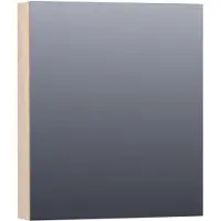 Brauer Impress Deluxe Spiegelkast 59x70cm MFC 1 Deur Met Indirecte LED Verlichting Binnen/onder - Linksdraaiend - Sunlit - Spiegels, Spiegelkasten - 8720359343802
