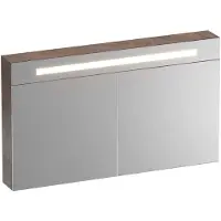 Brauer Promise Deluxe Spiegelkast 119x70cm MFC 2 Deuren Met Directe LED Verlichting Boven - Erosion - Spiegels, Spiegelkasten - 8720359387332
