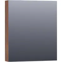 Brauer Impress Spiegelkast 59x70cm MFC 1 Deur - Rechtsdraaiend - Forest Cacao - Spiegels, Spiegelkasten - 8720359345745