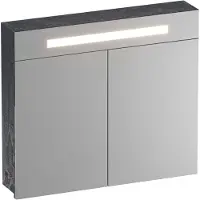 Brauer Promise Spiegelkast 80x70cm MFC 2 Deuren Met Directe LED Verlichting Boven - Damascus - Spiegels, Spiegelkasten - 8720359387318