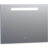 Brauer Garnet Spiegel 90x70cm - LED Verlichting Boven - Glas - Rechthoekig - Spiegels, Badkamerspiegels - 8720359338570