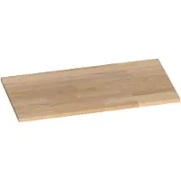 Brauer Ocean Slim Topblad 80,6x46cm - Massief Eiken - Vingerlas Eiken Grijs - Badkamermeubels, Wastafelbladen - 8720359350695