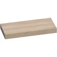 Brauer Creek Topblad Vrijhangend 99,6x50cm - Massief Eiken - Lamellen Eiken Wit - Badkamermeubels, Wastafelbladen - 8720359347640