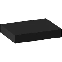 Brauer Creek Topblad Vrijhangend 59,6x50cm - MDF - Mat Zwart - Badkamermeubels, Wastafelbladen - 8720359388971