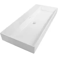 Saniclass Legend 100 wastafel zonder kraangaten 100.4x46.5x13cm keramiek wit